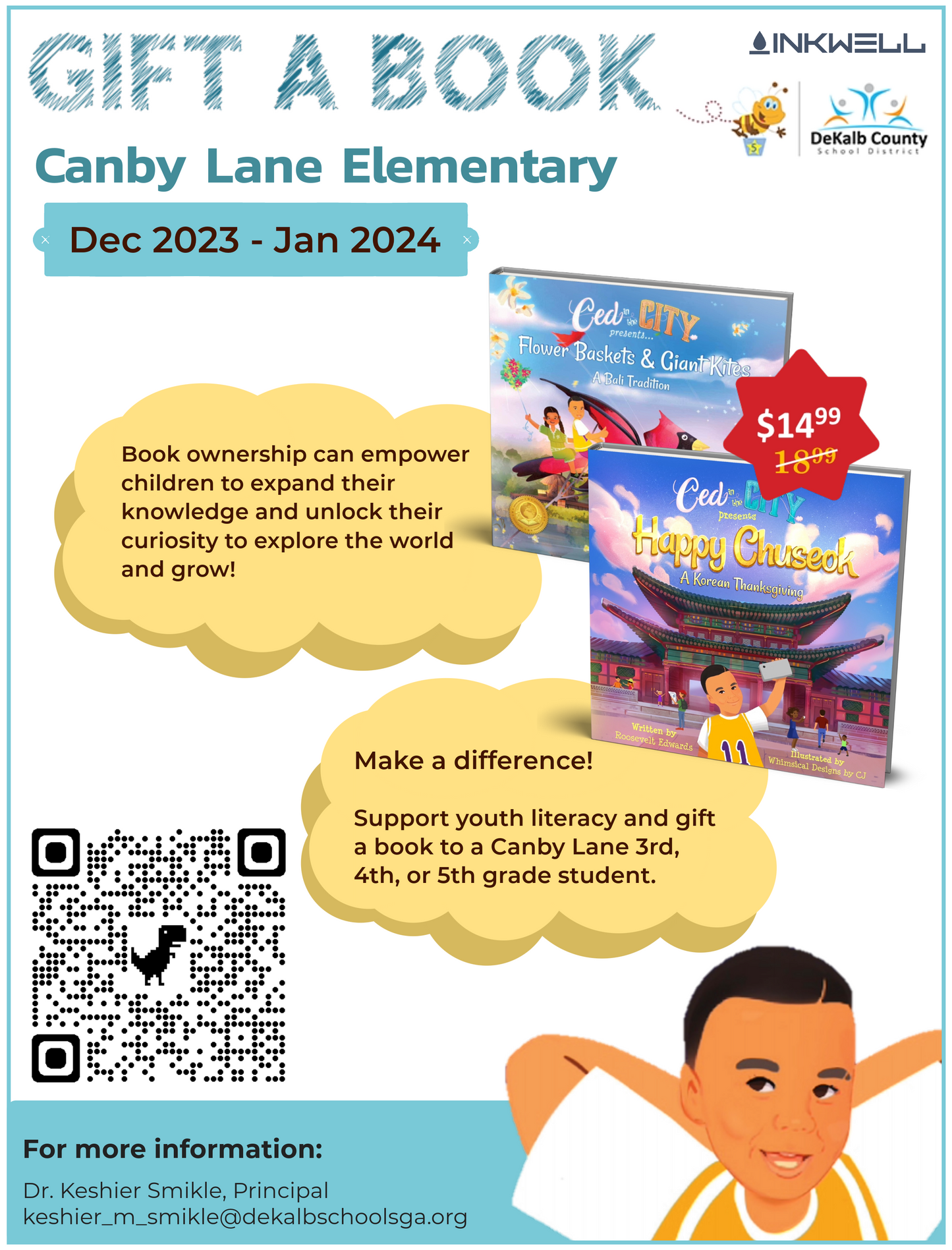 Gift-a-Book to a Canby Lane 3rd, 4th, or 5th Grade Student