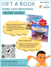 Load image into Gallery viewer, Gift-a-Book to a Canby Lane 3rd, 4th, or 5th Grade Student
